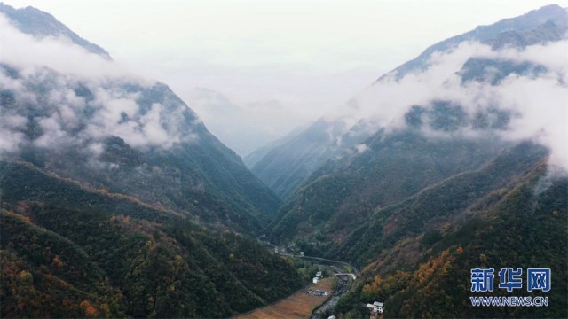 五彩初冬 航拍城口大巴山彩叶美景