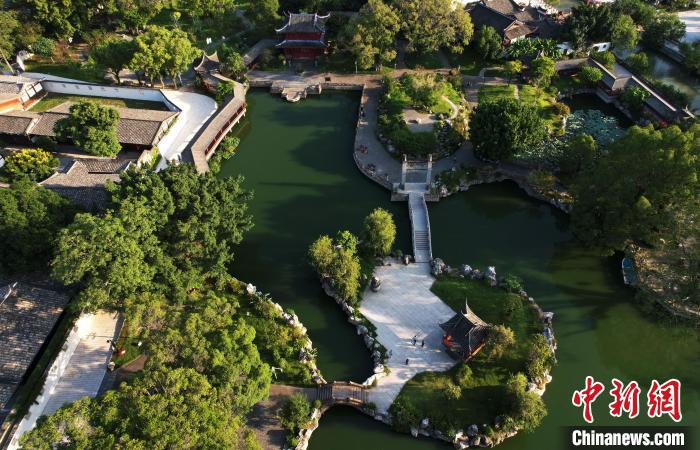 航拍福州最大古典园林公园——南公园