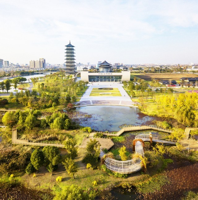 扬州运河原点最美天际风景线