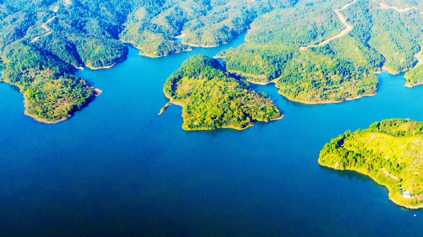 航拍镜头下的礼亨水库.詹继成摄